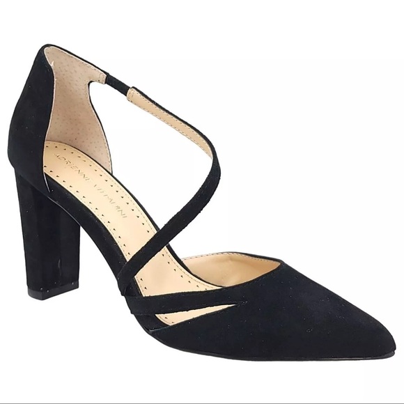 NIB Adrienne Vittadini Women's Black Nath Heels Size 8 - Picture 1 of 8